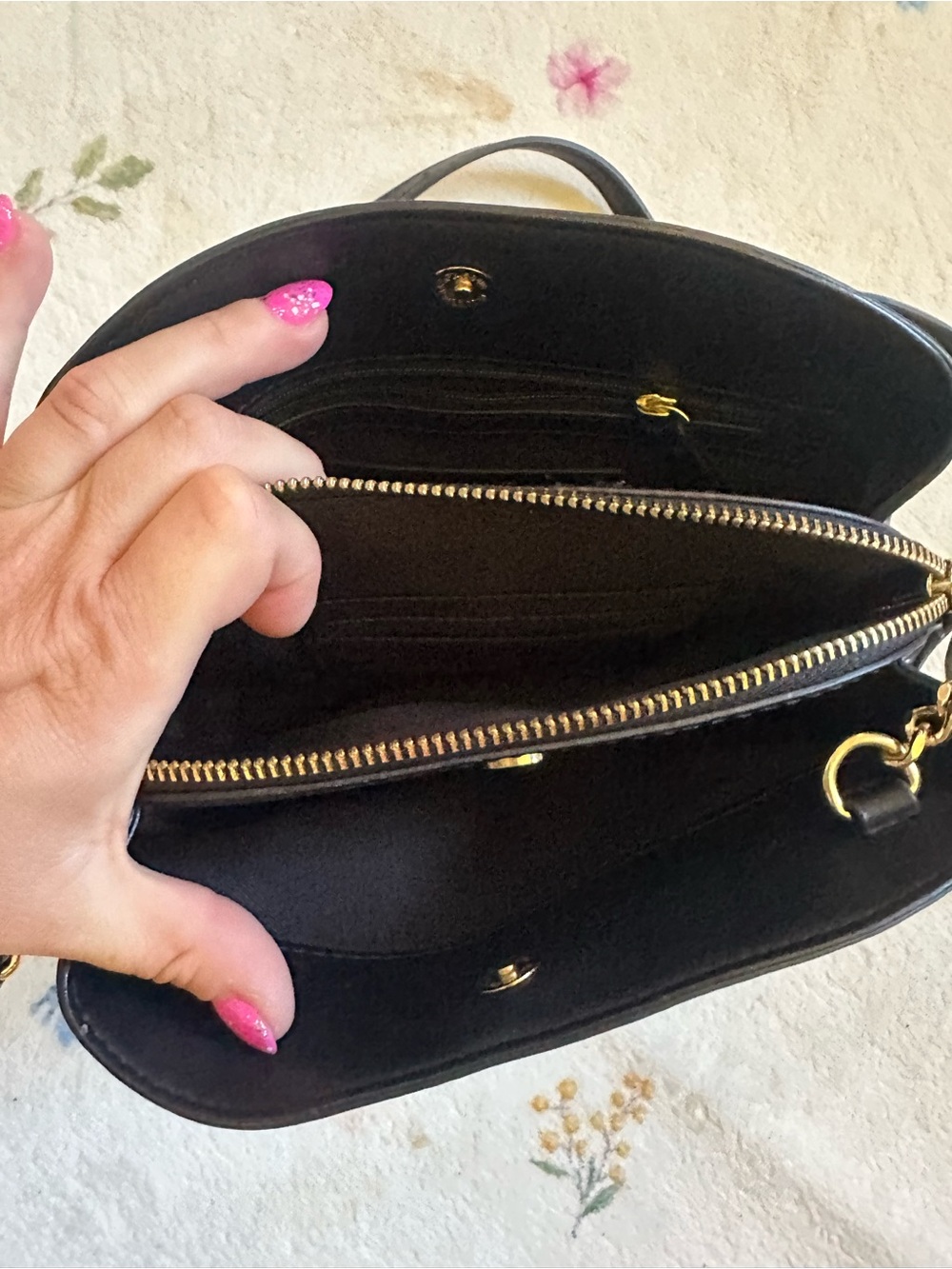 Nine West Leopard Print Crossbody in Black and Brown - Picture 2 of 3